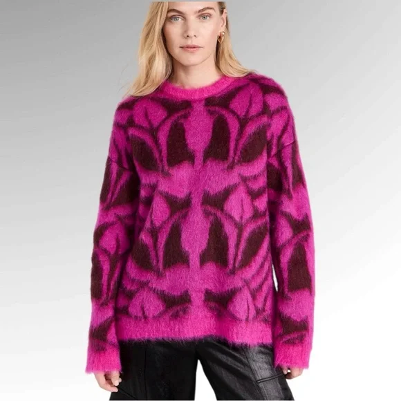 La DoubleJ Camden Jumper Bordeaux Fuchsia - Picture 4 of 12